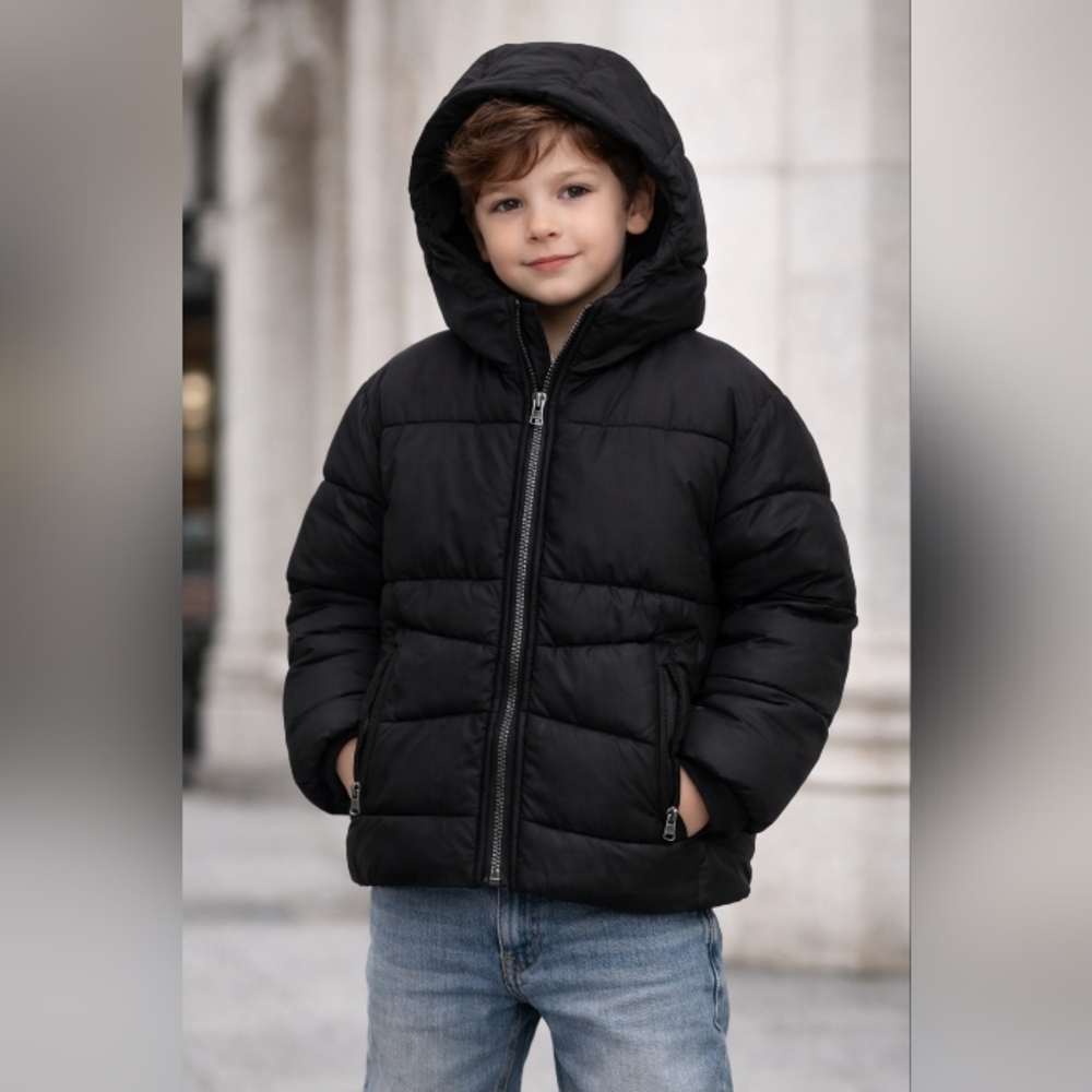 Michael Kors Boys Black Puffer Jacket Size 14/16